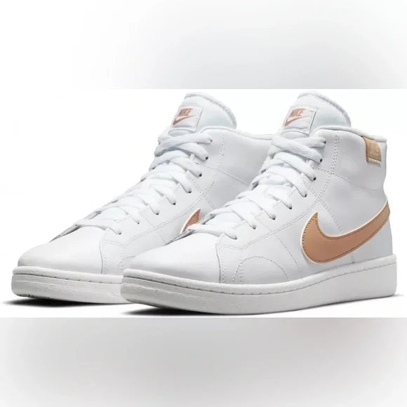 Nike | Shoes | Nike Court Royale 2 Mid Leather White Cognac  display picture 2